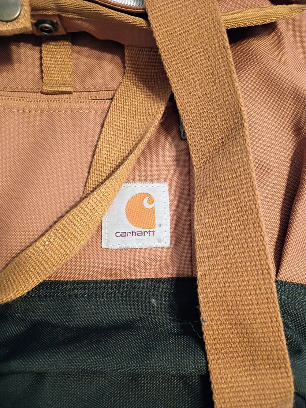 Carhartt convertible, tan/ brown Waterproof Canvas backpack, Toolbag, Work Bag.
